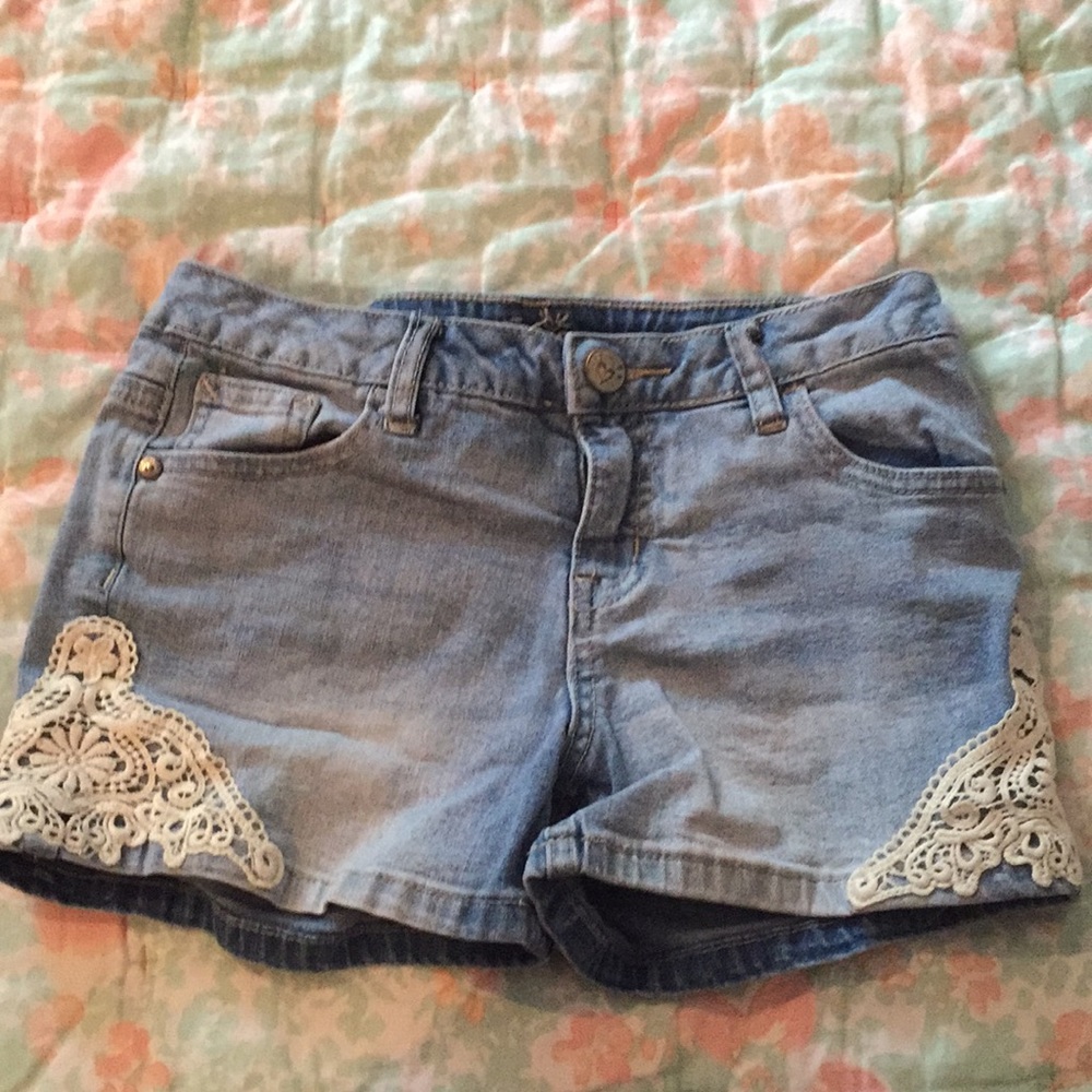 Justice denim shorts